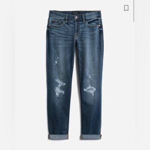 Adelene Mid Rise Girlfriend Cuffed Distressed Jean | Judy Blue | Size: 28/6